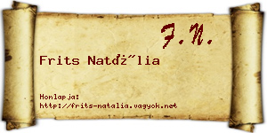 Frits Natália névjegykártya